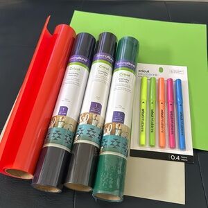 Cricut iron On Everyday Strong Bond Material Cricut 3 and Infusible Ink Pens NWT